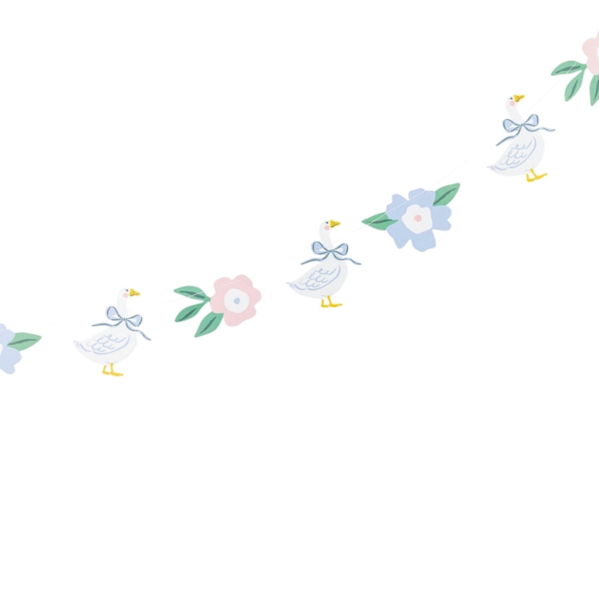 Goose and floral paper party banner