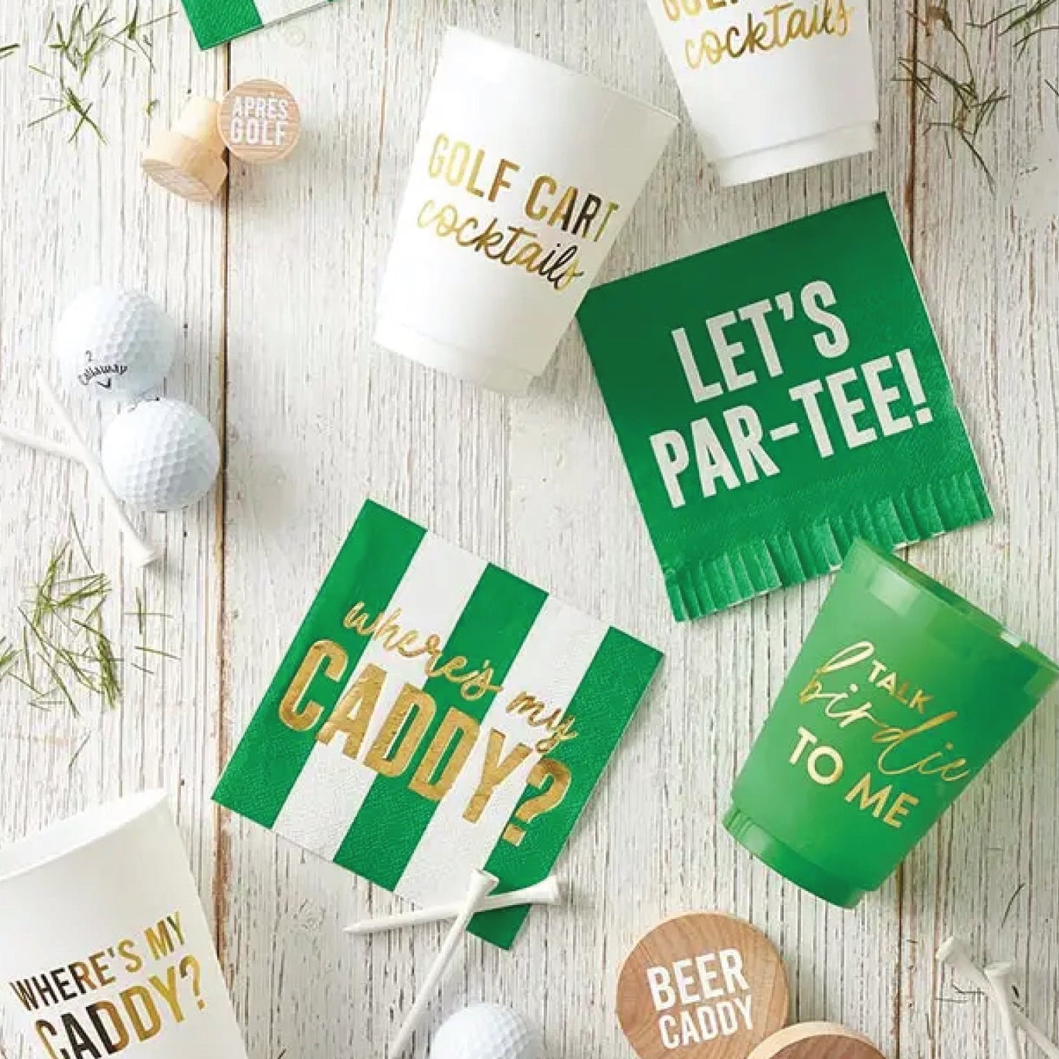 Green Talk Birdie To Me Frosted Plastic Cups 6ct | The Party Darling