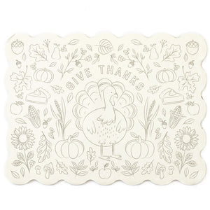 Thanksgiving Paper Coloring Placemats 12ct | The Party Darling