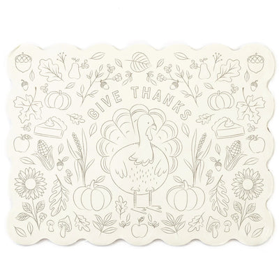 Thanksgiving Paper Coloring Placemats 12ct