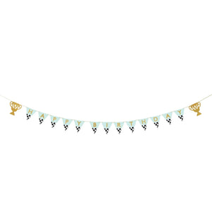 Racing Trophy Happy Birthday Pennant Banner 8ft | The Party Darling