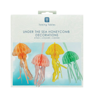 Under the Sea Jellyfish Honeycomb Decorations 8ct | The Party Darling