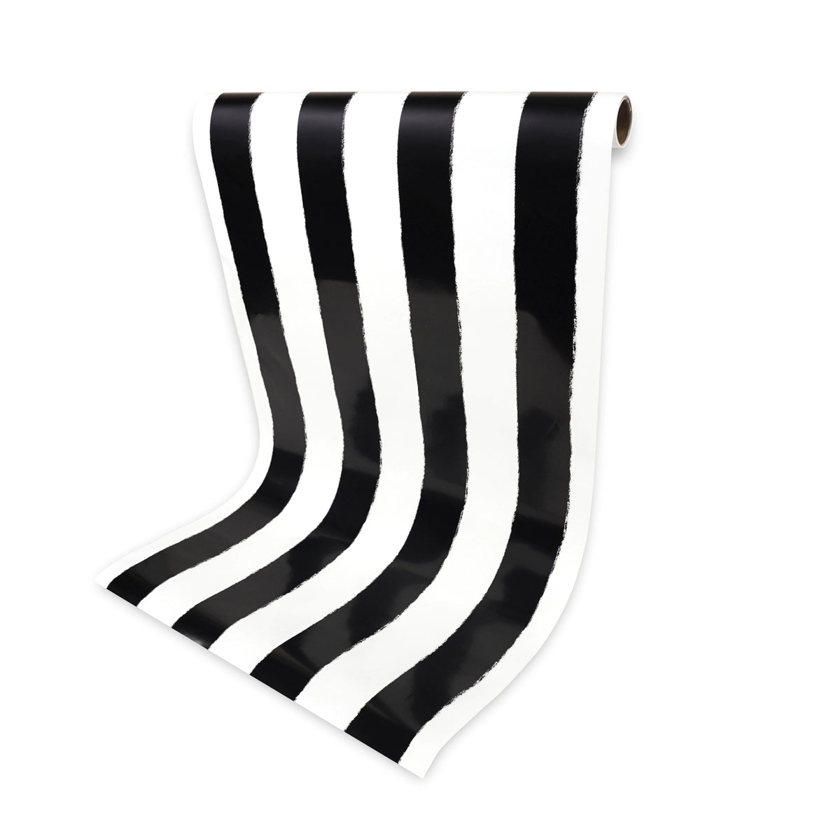 Black and white striped paper table runner
