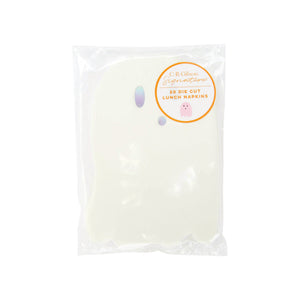 White Die-Cut Ghost Dessert Napkins 20ct Packaged