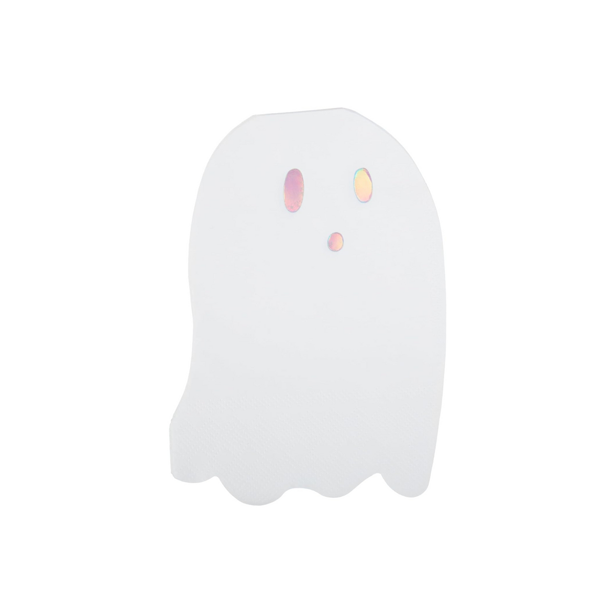 White & Iridescent Ghost Dessert Napkins 20ct | The Party Darling