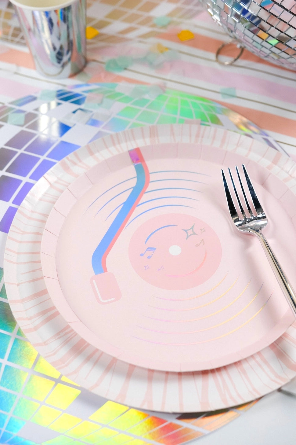 Pop Star Vinyl Record Dessert Plates