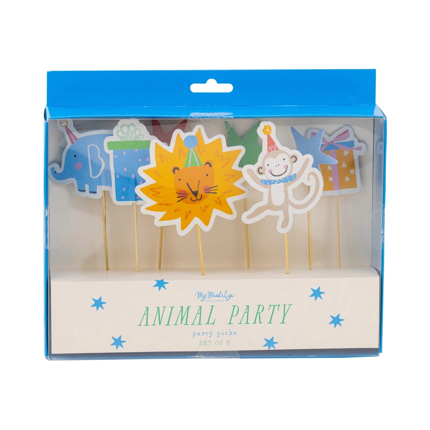 Paper animal picks for cupcakes and dessert tables