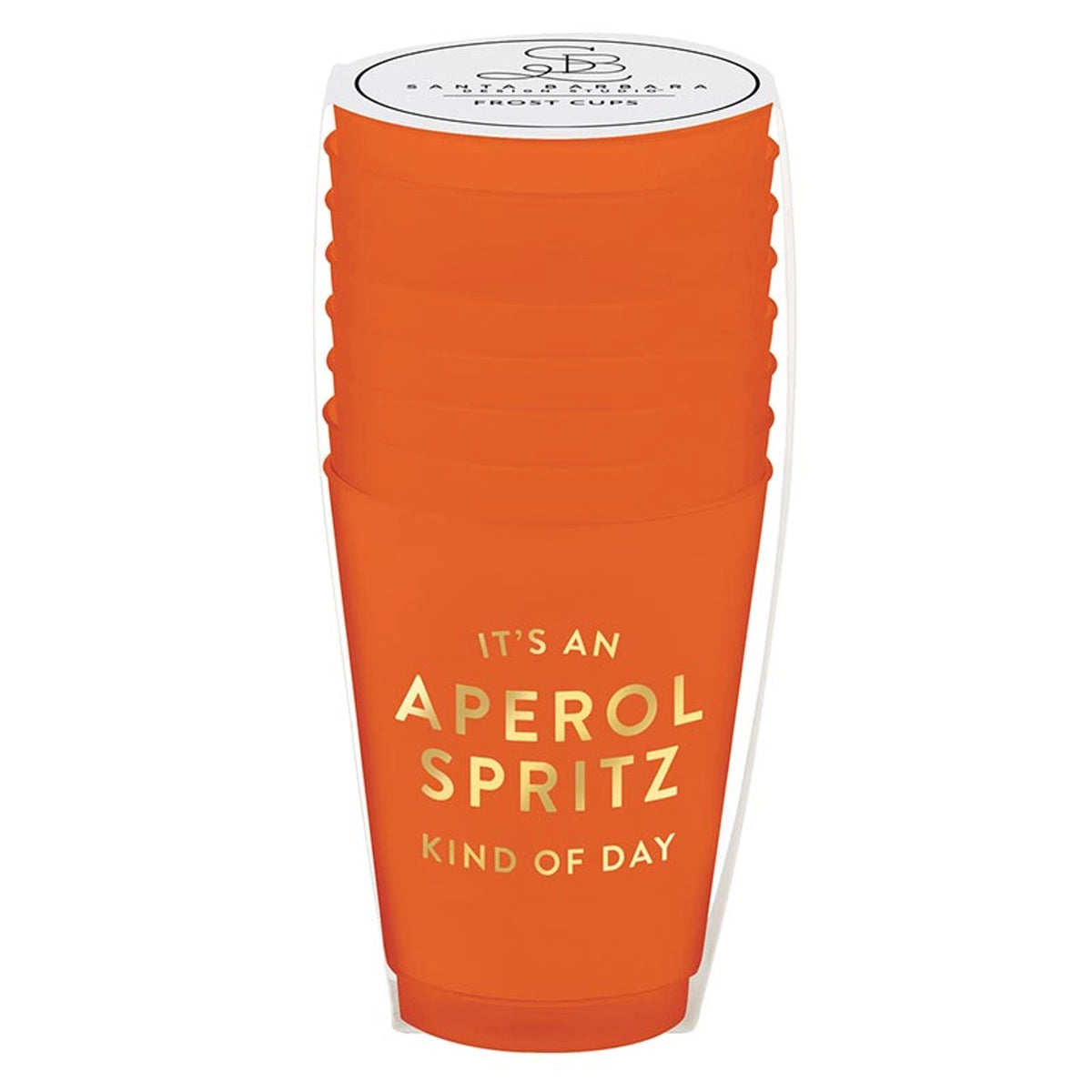 Reusable Aperol spritz cup for summer cocktail parties