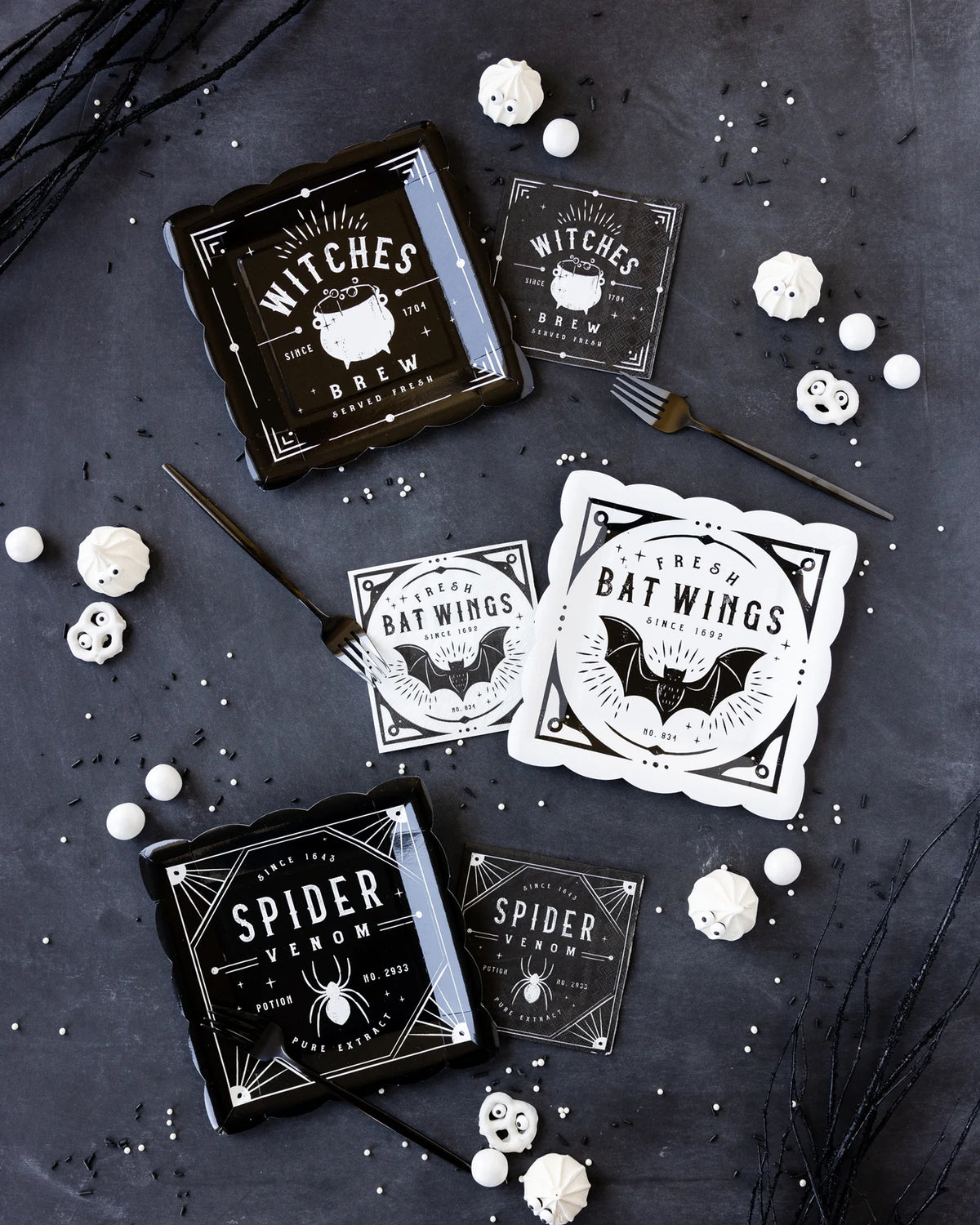 Salem Apothecary Label Paper Plates 9ct | The Party Darling