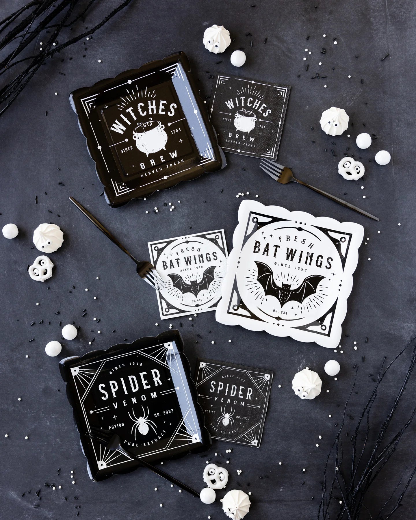 Salem Apothecary Label Paper Plates 9ct | The Party Darling