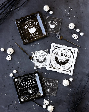 Salem Apothecary Label Paper Plates 9ct | The Party Darling