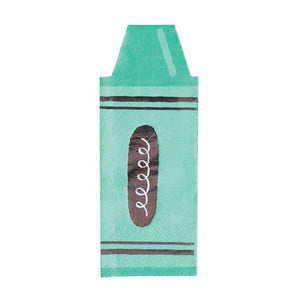 Green Crayon Lunch Napkins | The Party Darling