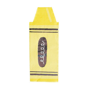 Yellow Crayon Lunch Napkins | The Party Darling