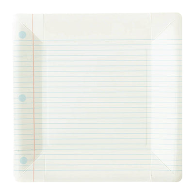 Back to School Notebook Paper Lunch Plates 8ct