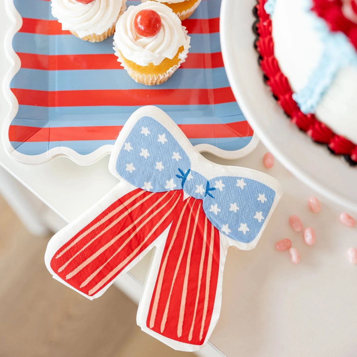 stars and stripes bow napkins