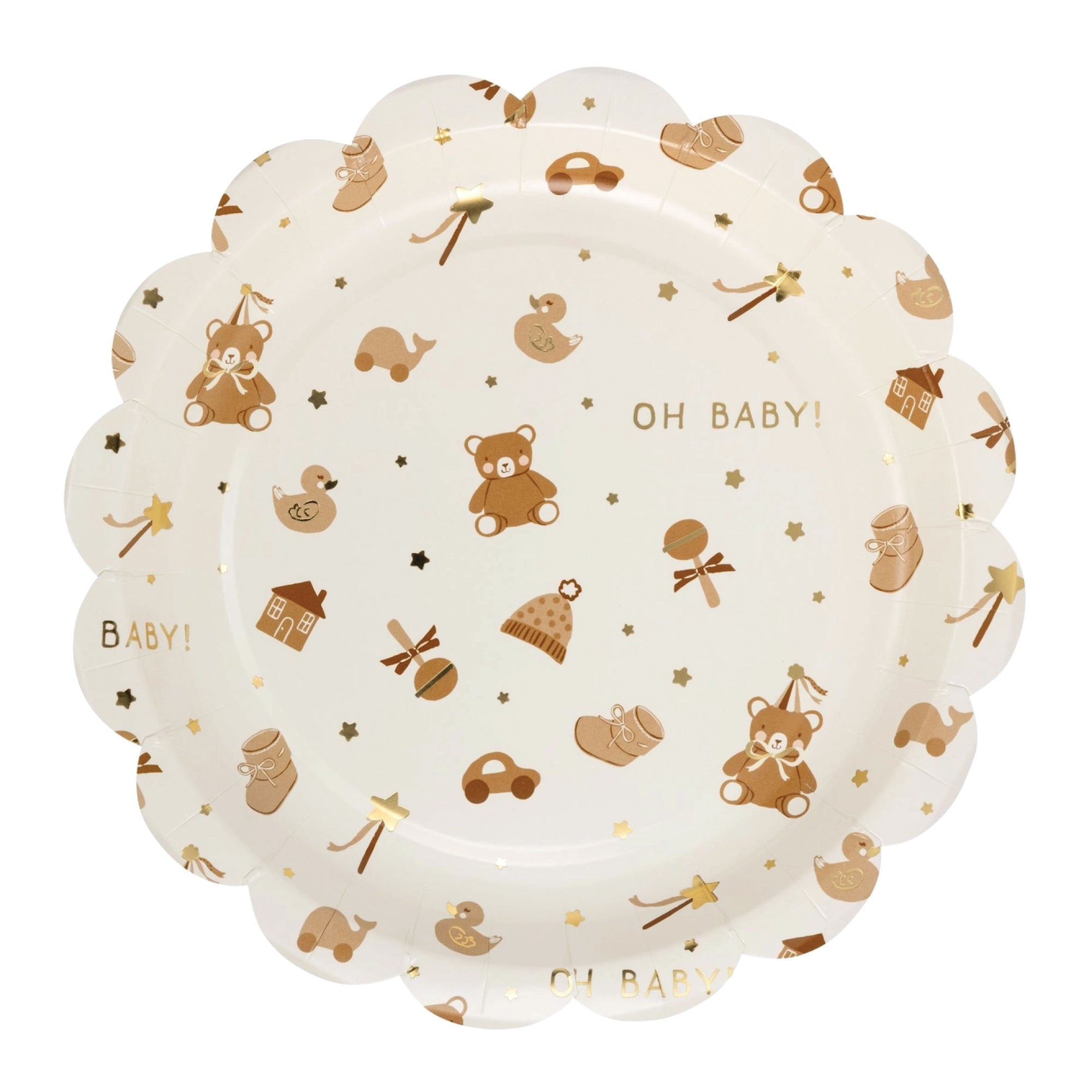 Teddy bear lunch plate with baby icons