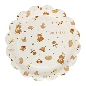 Teddy bear lunch plate with baby icons