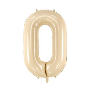 34" Beige Number Balloon 0-9