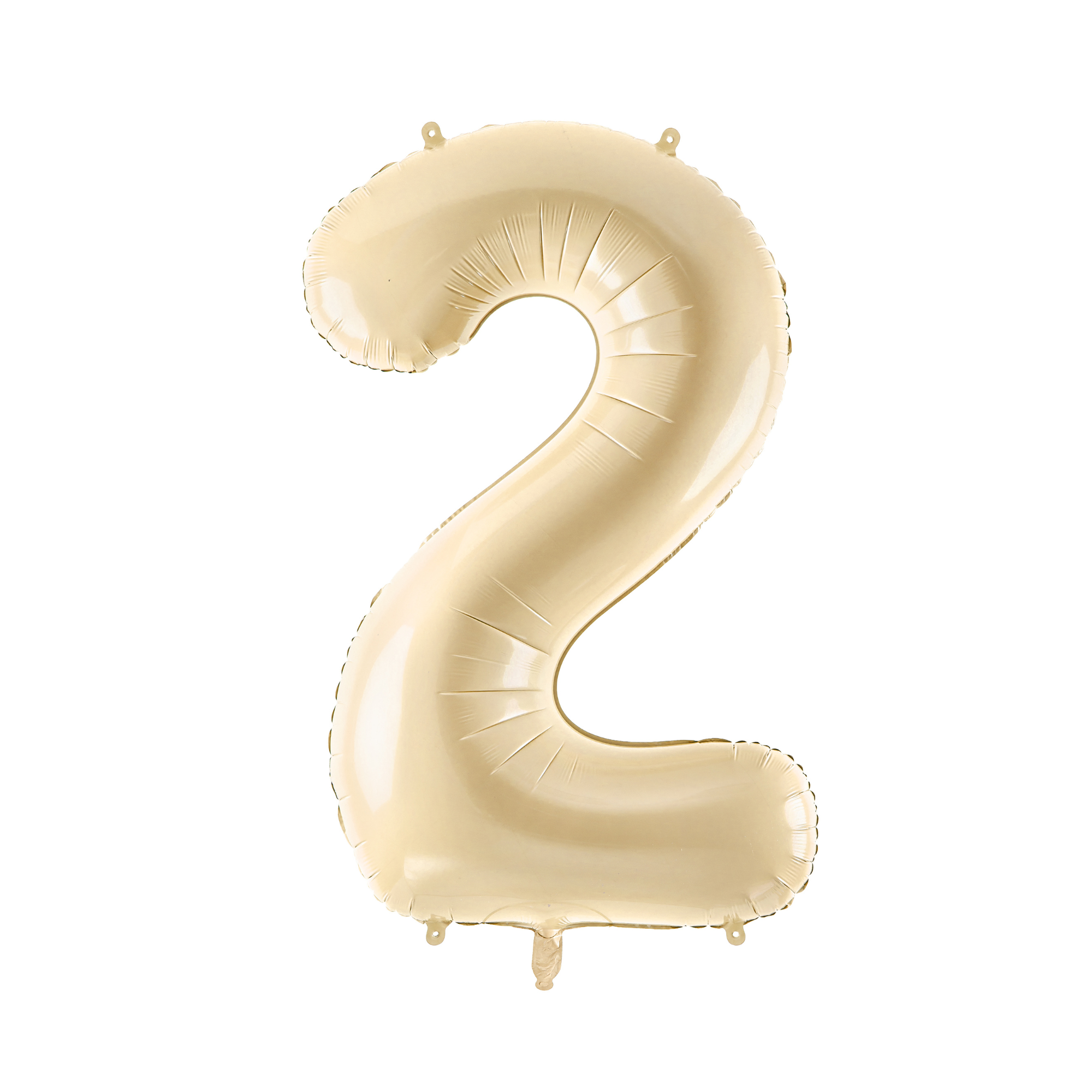 34" Beige Number Balloon 0-9