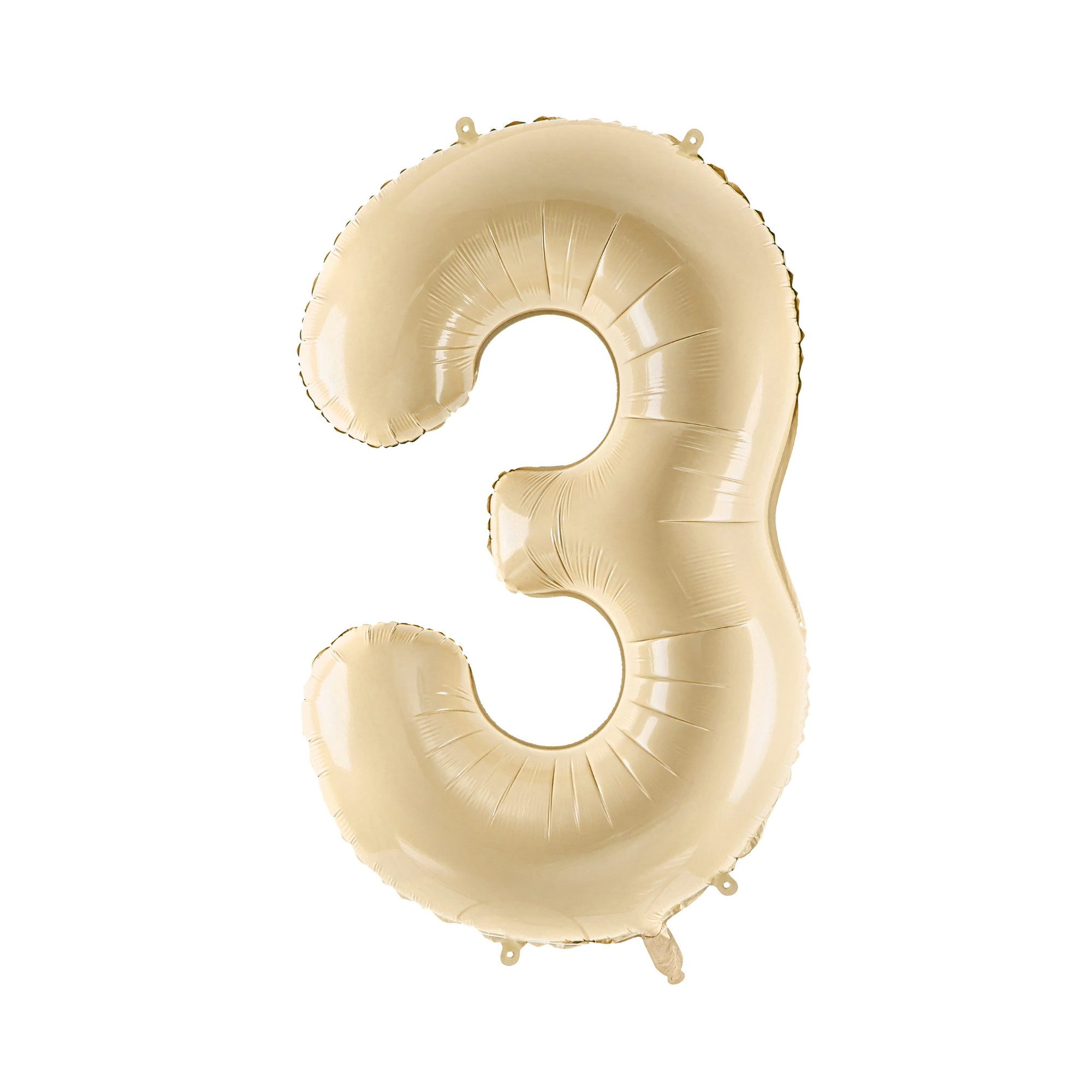 34" Beige Number Balloon 0-9