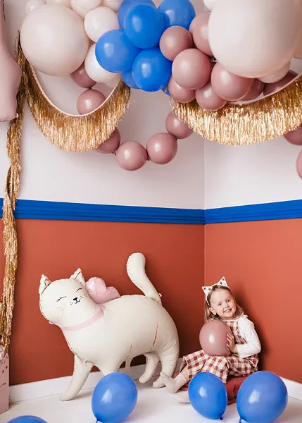 Cat with Pink Bow Foil Balloon 33in