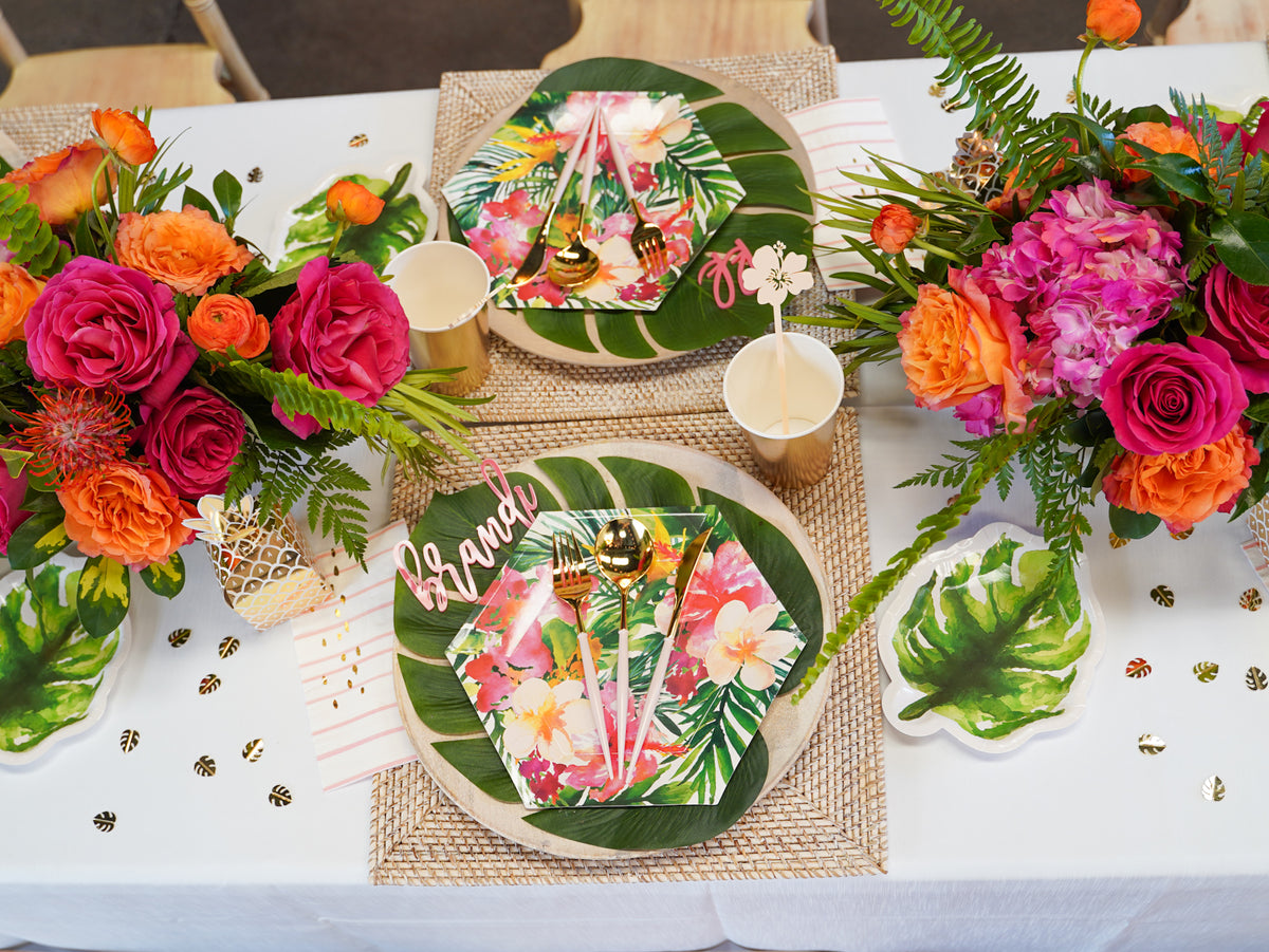 tropical leaf plate