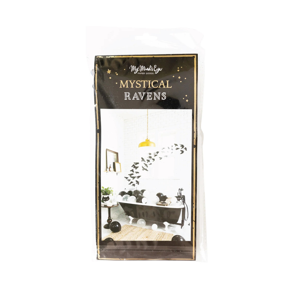 Black Glitter Ravens Halloween Wall Decorations 50ct | The Party Darling