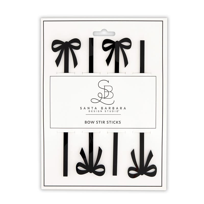 Acrylic cocktail stir sticks in black