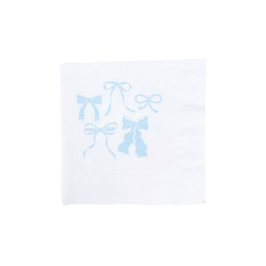Blue Bows Dessert Napkins 20ct | The Party Darling