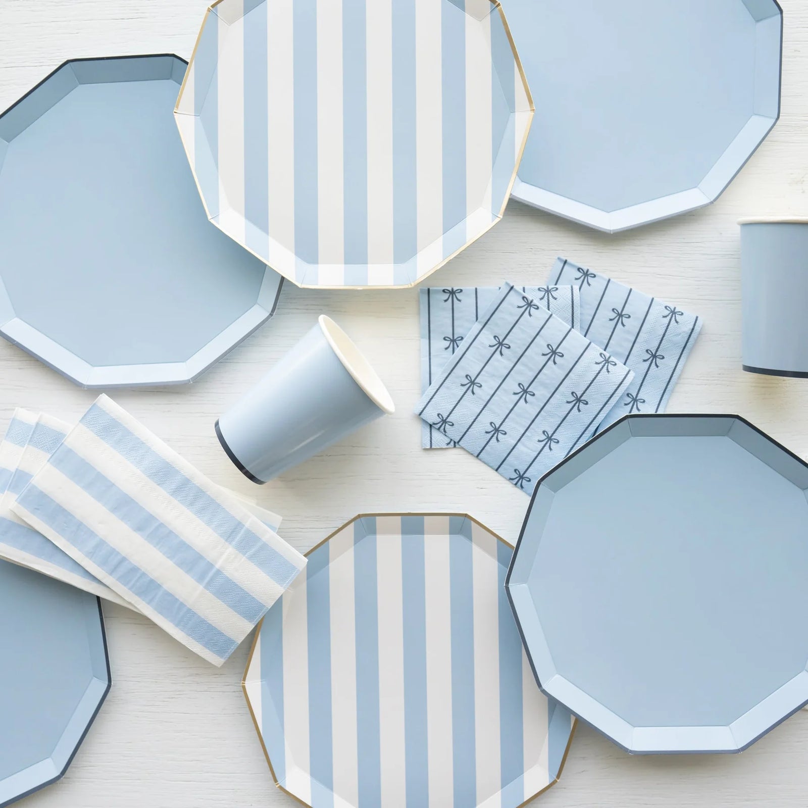 Signature Blue Bow Dessert Napkins 20ct | The Party Darling