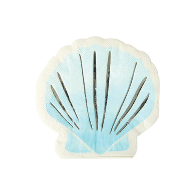 Watercolor Coastal Shell Lunch Napkins 20ct