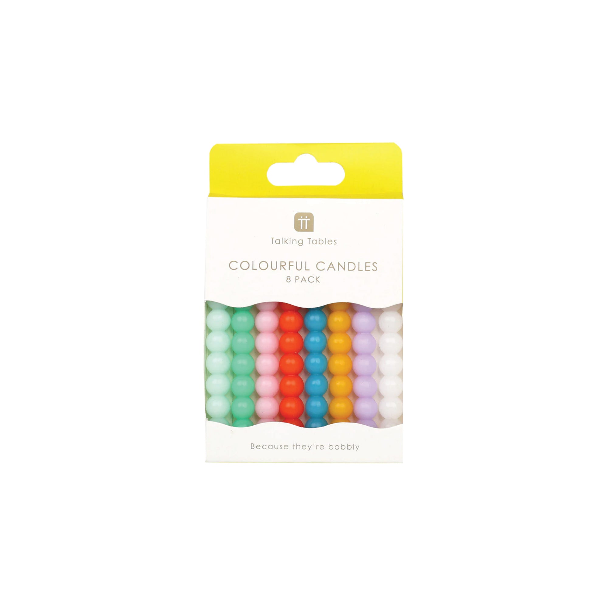 Bobble Multicolored Birthday Candles 8ct | The Party Darling