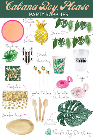 Tropical Wooden Cutlery Set for 6 | The Party Darling
