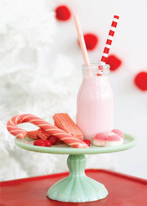 Candy Cane Striped Plastic Straws | The Party Darling