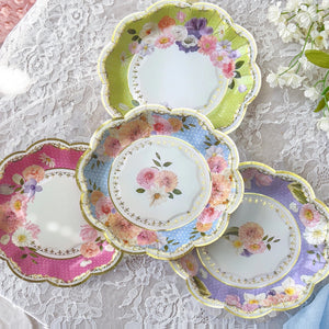 Floral Tea Party Assorted Dessert Plates 16ct  Tea Party