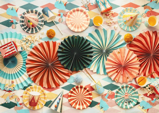 Circus Striped Dessert Plates 6ct Party Decor
