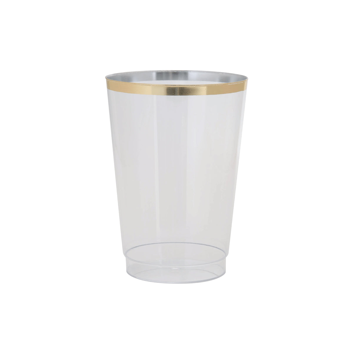 Clear Gold-Trimmed Plastic Cups 20ct | The Party Darling