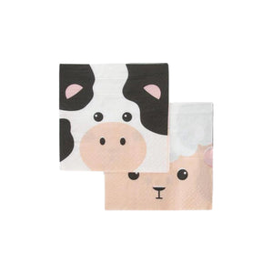 Barnyard Sheep & Cow Dessert Napkins 20ct | The Party Darling
