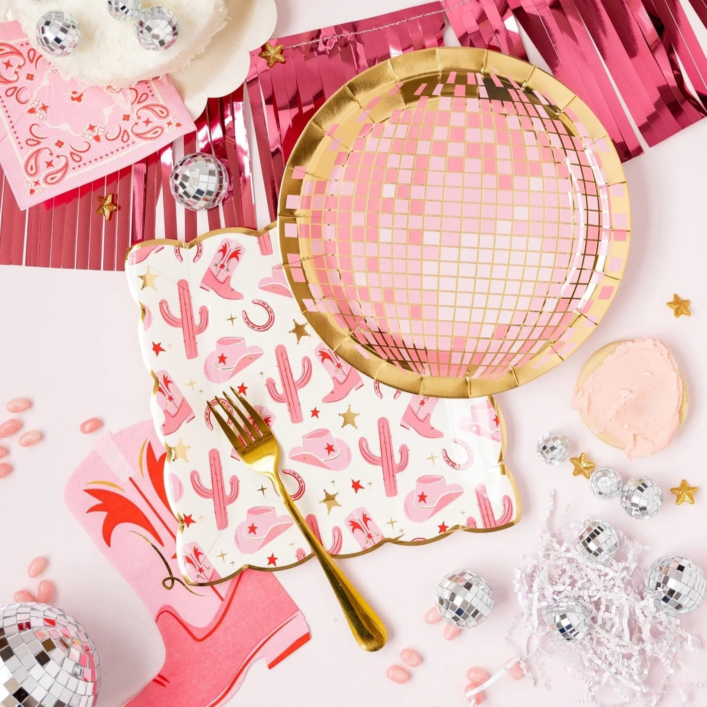 Pink Western Cowgirl Lunch Plates 8ct | The Party Darling