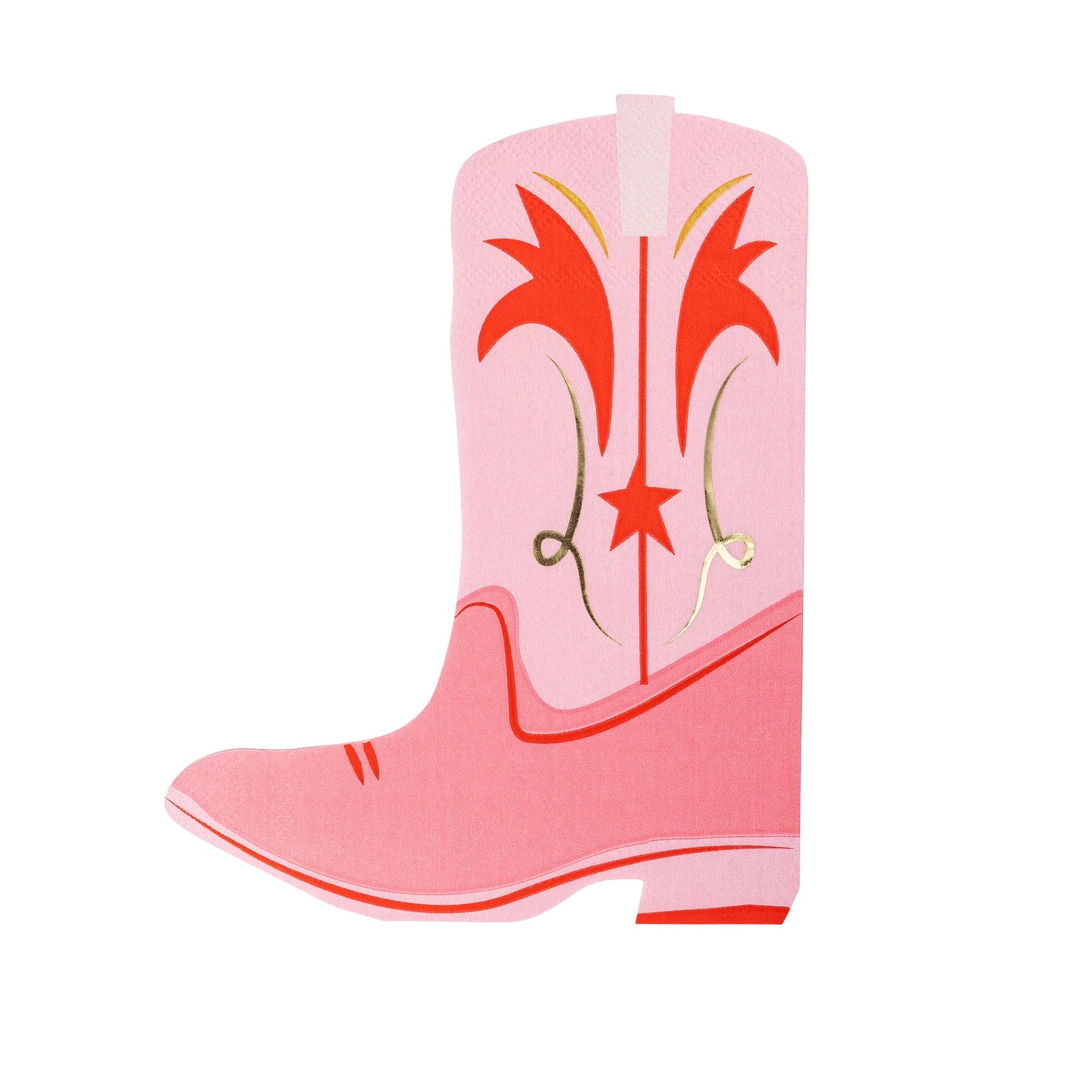 Pink Cowgirl Boot Lunch Napkins 18ct | The Party Darling