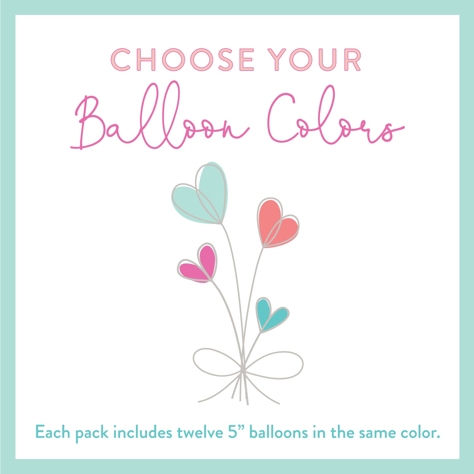 5" Small Latex Balloons Pack of 12 - Choose Your Color | The Party Darling