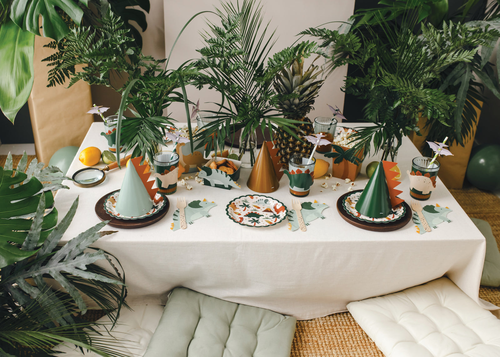 Green Triceratops Dessert Napkins 12ct | The Party Darling