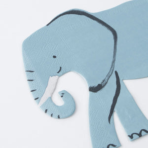 Elephant Dessert Napkins Close Up | The Party Darling