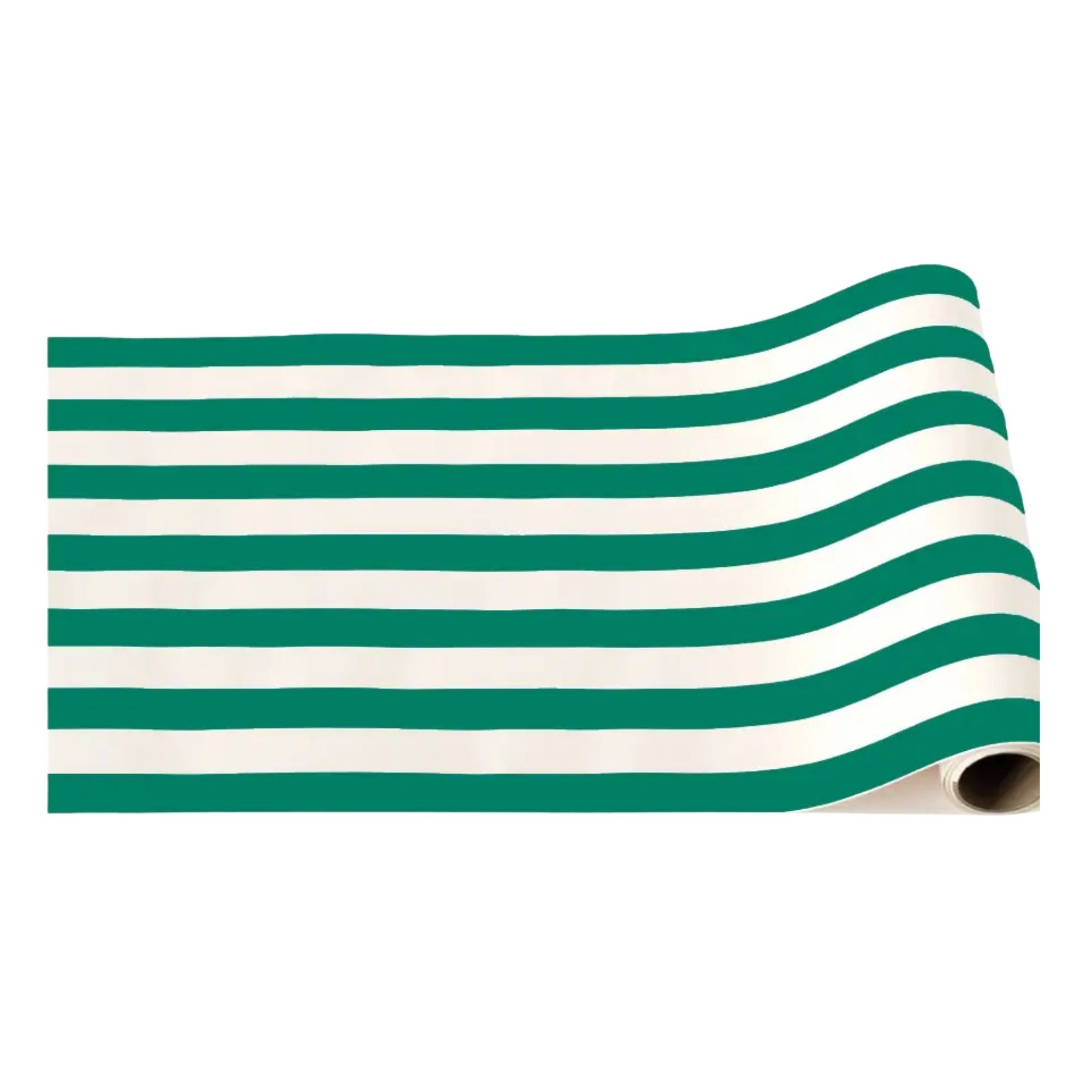 Emerald Green Cabana Stripe Table Runner | The Party Darling