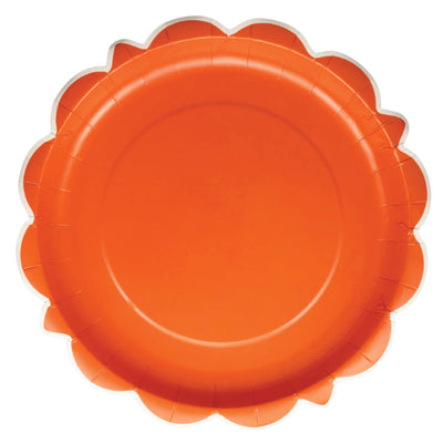Falloween Rust Scalloped Lunch Plates 8ct