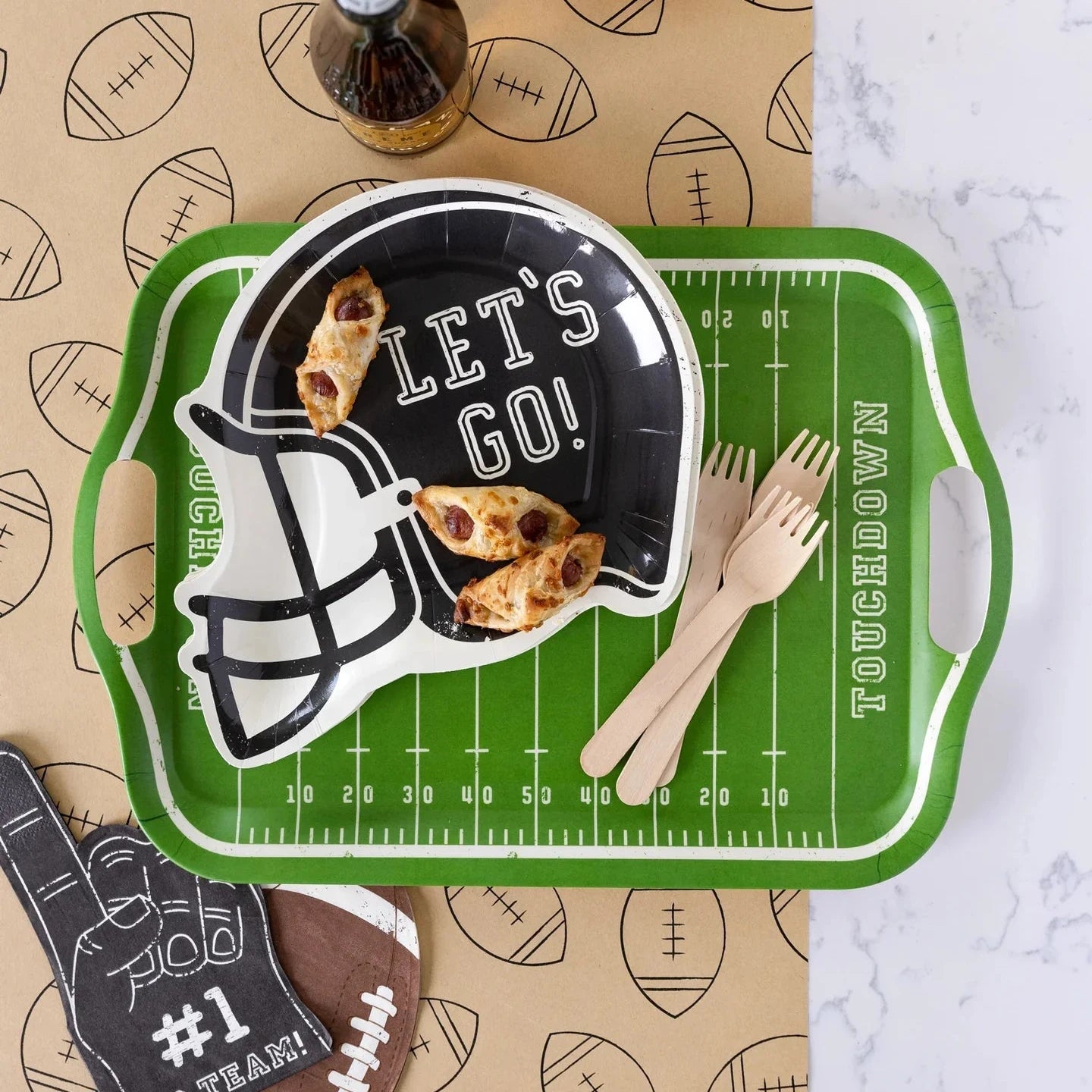 First Year Down Football Birthday Supplies