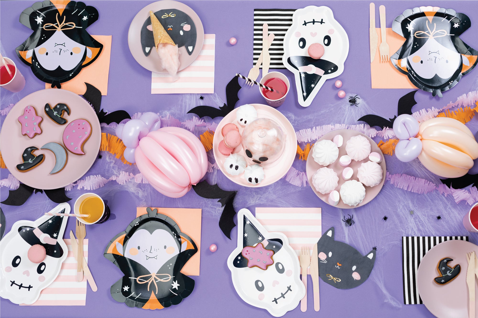 Friendly Halloween Witch Skull Lunch Plates 6ct | The Party Darling
