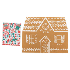 Gingerbread House Paper Placemat w/ Stickers 12ct | The Party Darling