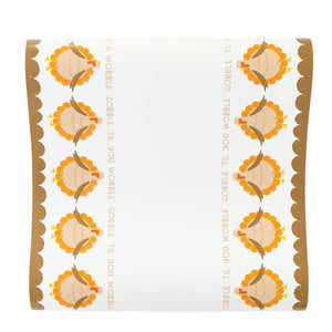Gobble 'Til You Wobble Paper Table Runner 10ft | The Party Darling
