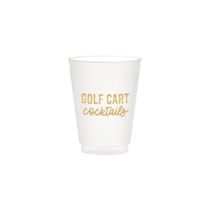 Golf Cart Cocktails Frosted Plastic Cups 6ct | The Party Darling
